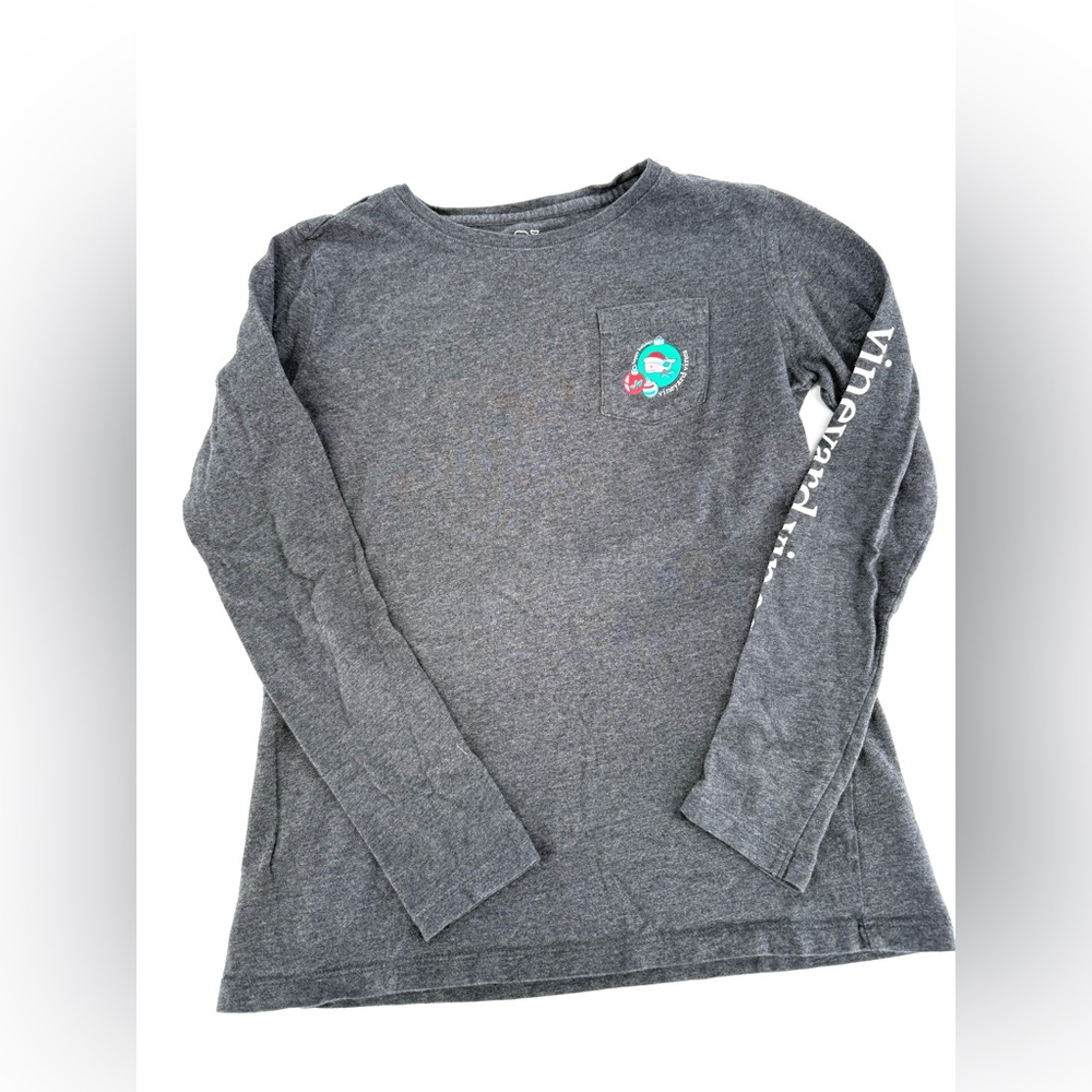 Vineyard Vines Charcoal Long Sleeve Tee for Kids